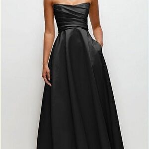 Sophisticated Black Strapless Maxi Dress